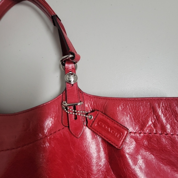 Coach Leather Handmade Tote Shouder Handbag #Z23984. - Picture 6 of 16